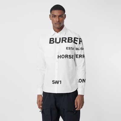burberry print shirt mens