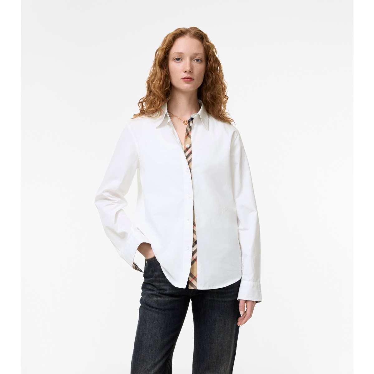  Check Classic Fit Cotton Poplin Shirt