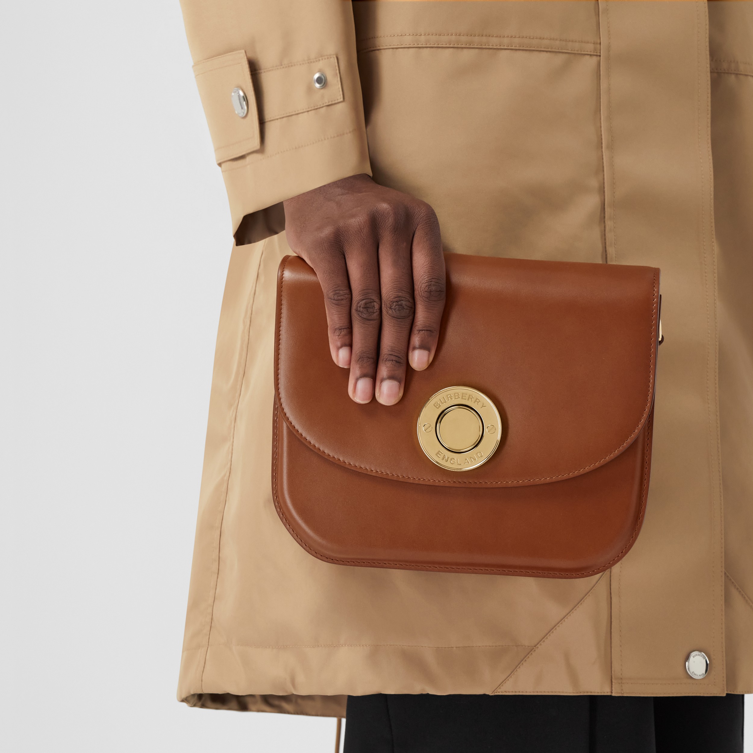Leather Medium Elizabeth Bag in Warm Tan - Women | Burberry® Official - 3