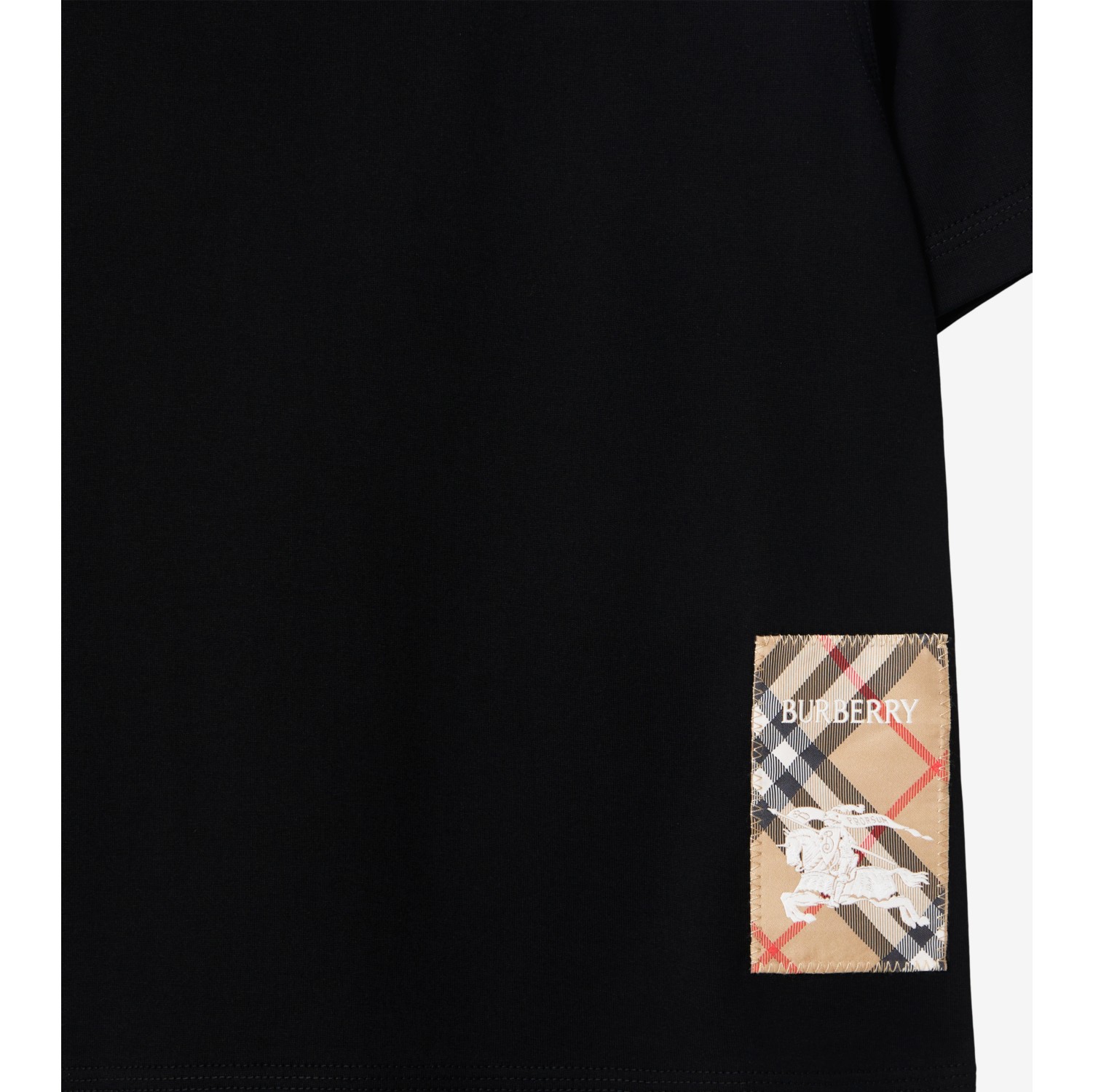 Check Label Cotton T-shirt