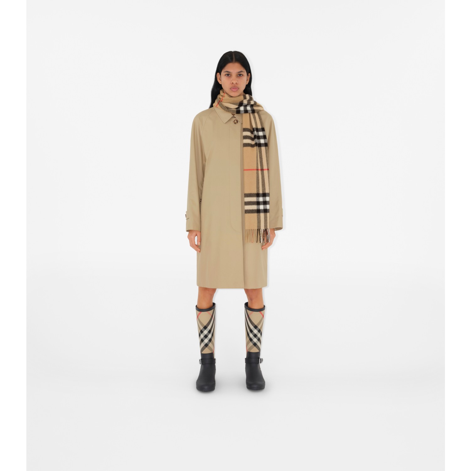 Cachecol de cashmere em xadrez Burberry Check