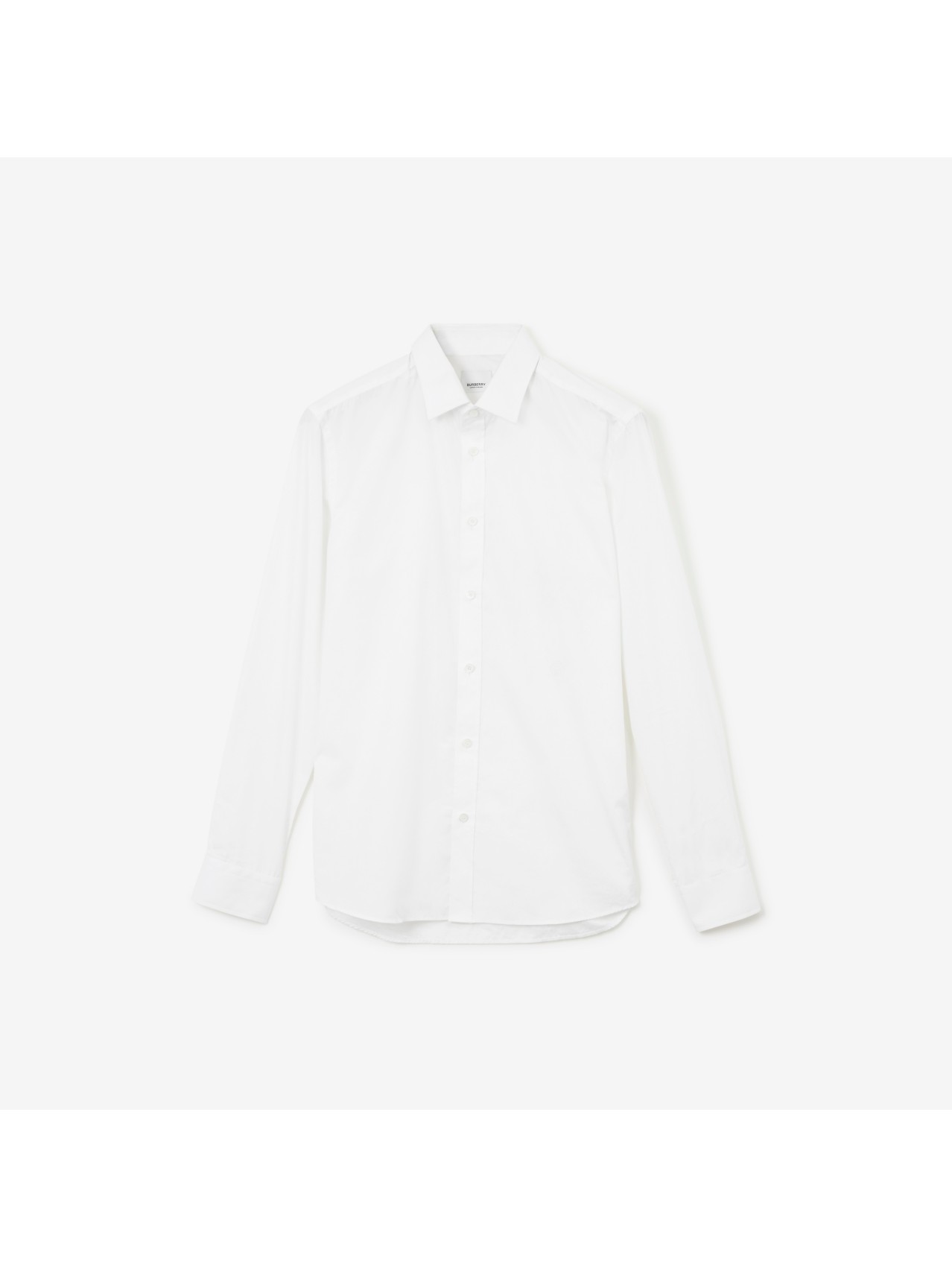 Slim Fit Crystal EKD Cotton Shirt in White - Men | Burberry® Official