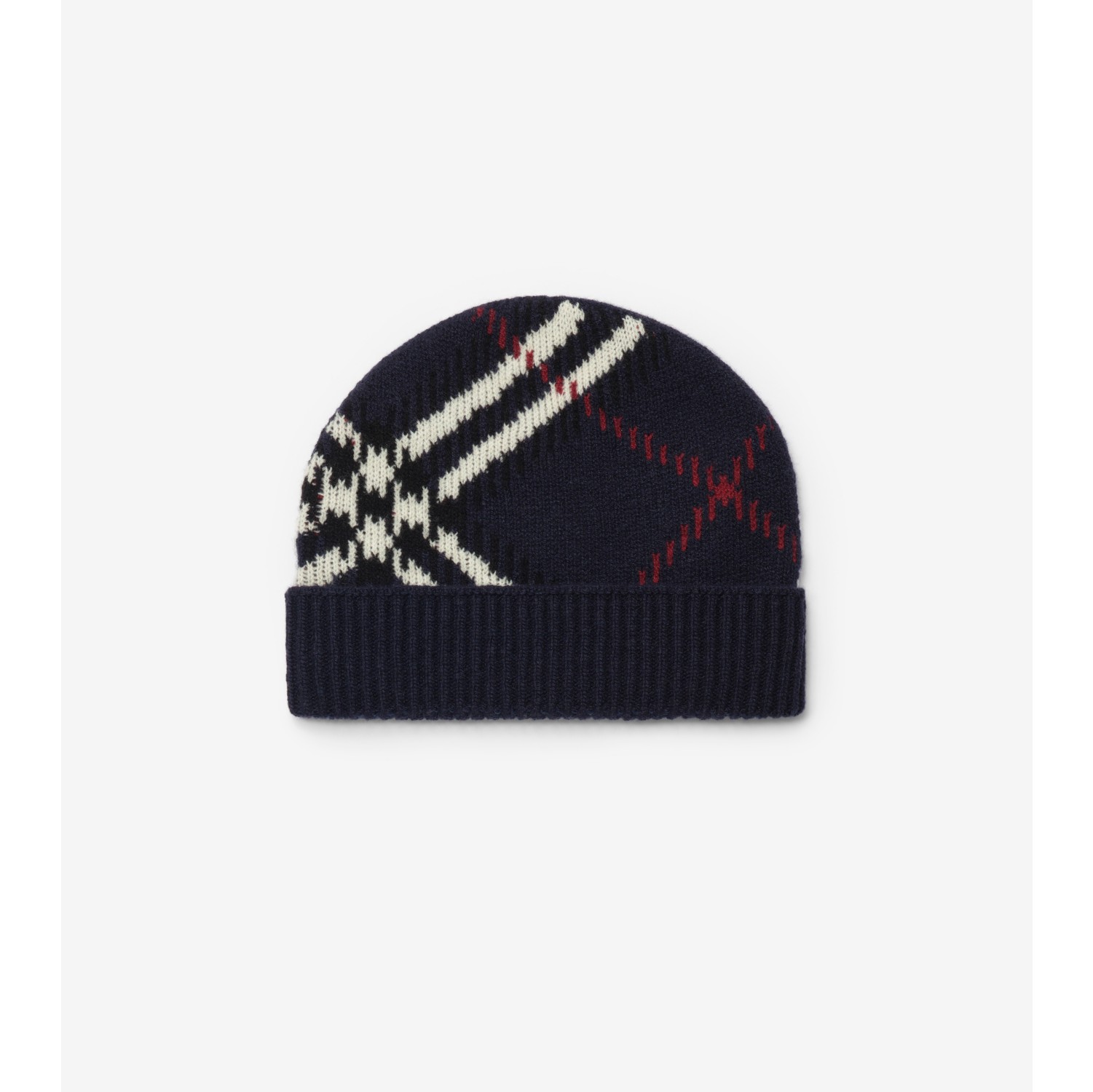 Check Cashmere Blend Beanie