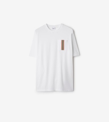 white cotton t shirt for men