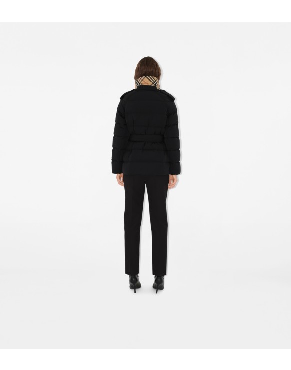 Short Nylon Puffer Coat