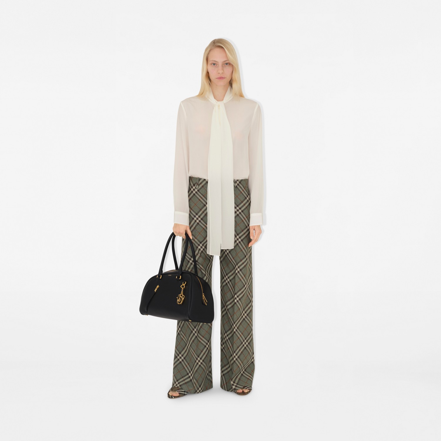 Large Shield Twin Bowling Bag in Black - Women | Burberry Large Shield Twin Bowling Bag in Black - Women | Burberry