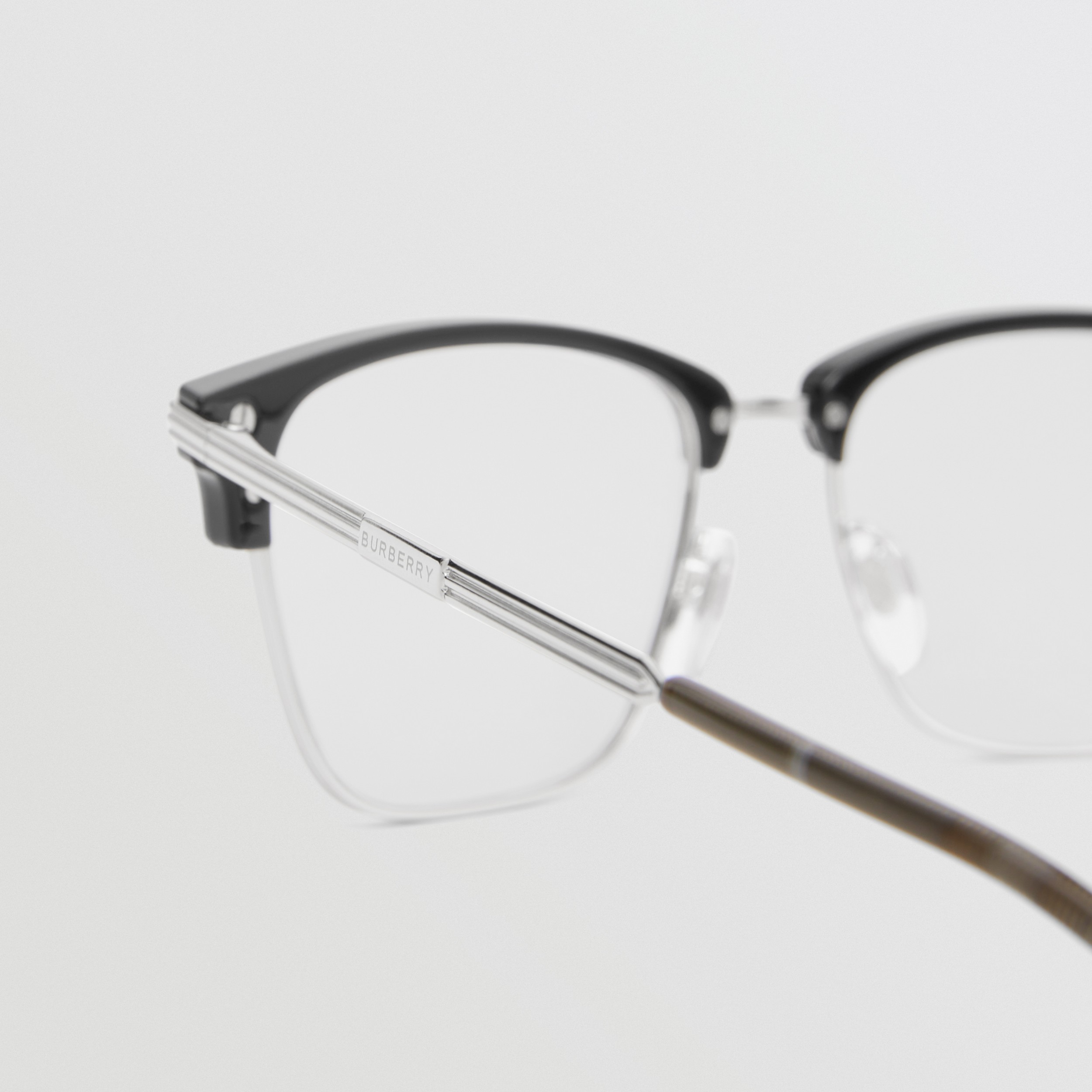 Eckige Korrekturbrille (Metallgrau) - Herren | Burberry® - 2
