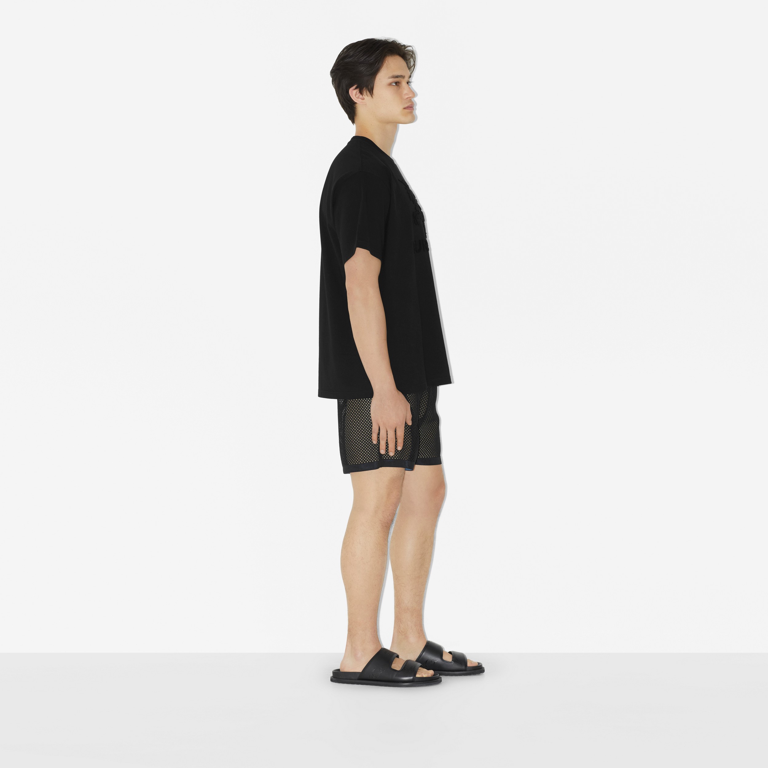 エンブロイダリーEKD コットンTシャツ (ブラック) - メンズ | Burberry®公式サイト - 3