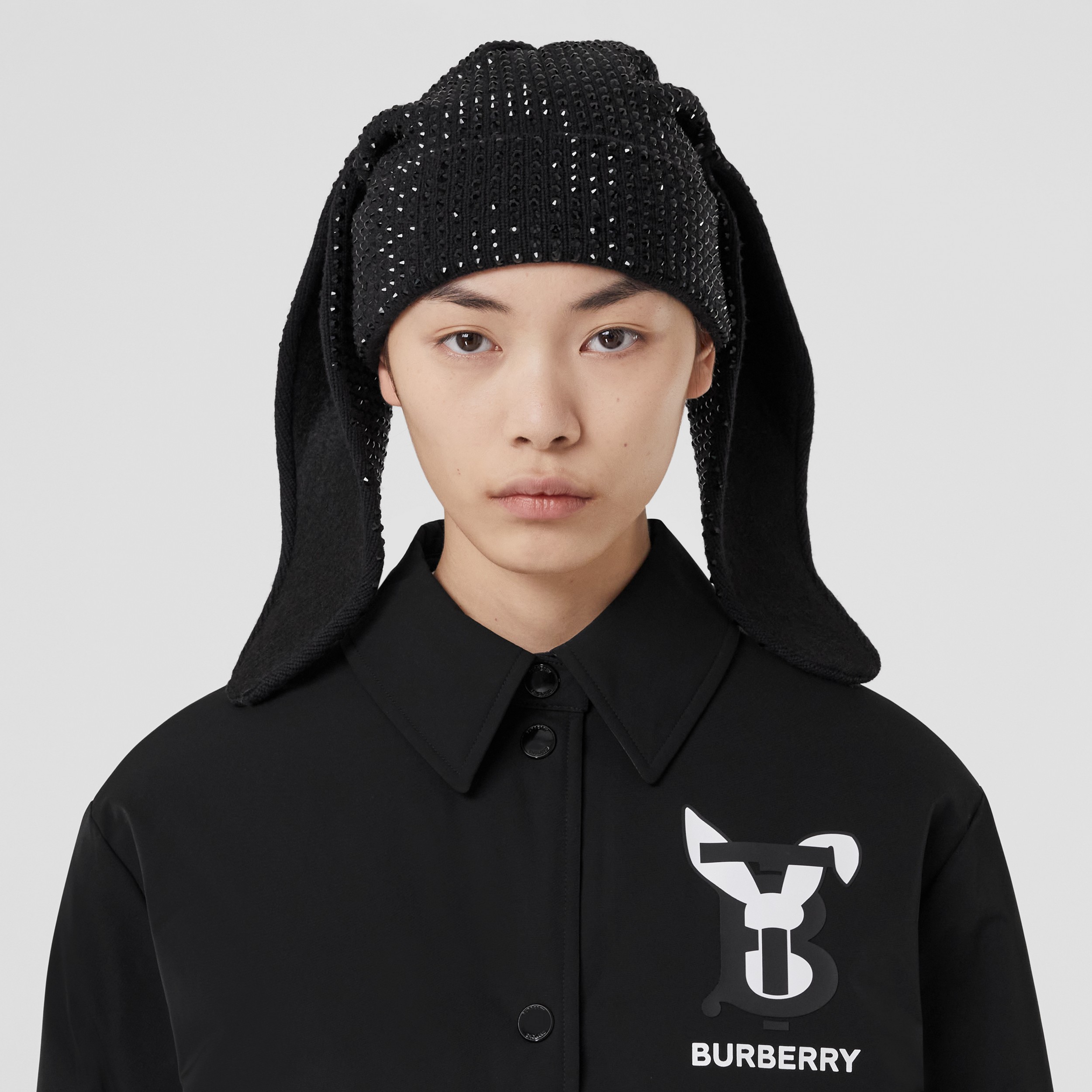 Rabbit Print Reversible Quilted Jacket in Black - Women | Burberry® Official - 2