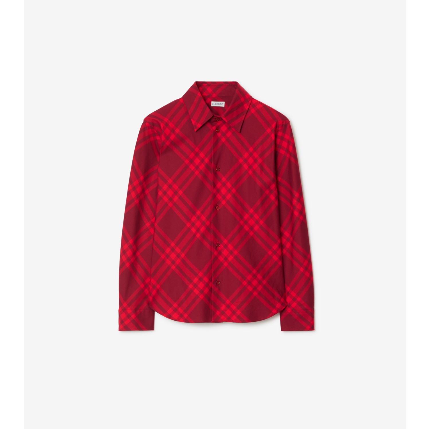 Check Cotton Flannel Shirt in Ripple - Women | Burberry® Official