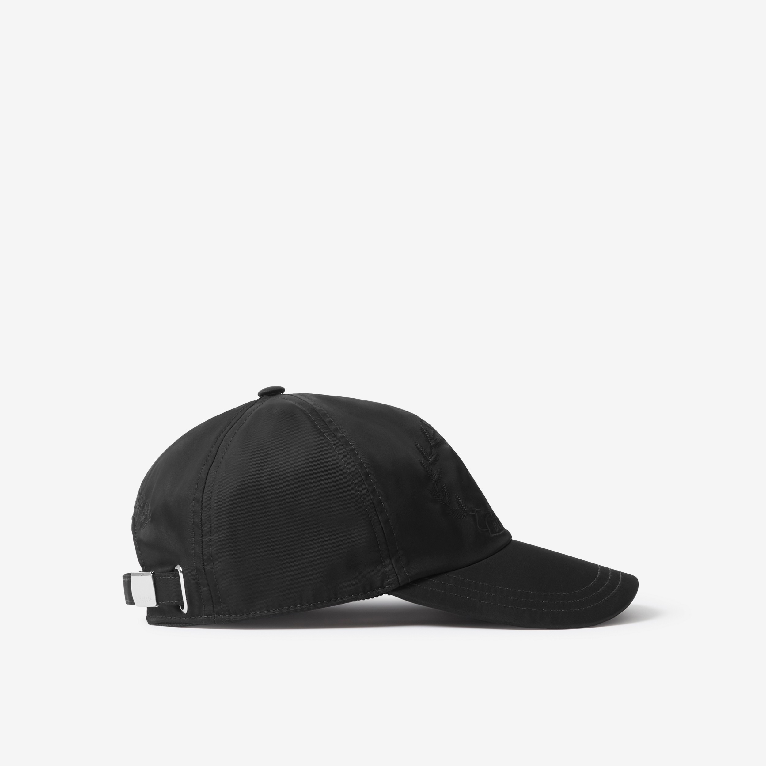 Oak Leaf Crest Nylon Baseball Cap in Black | Burberry® Official - 2