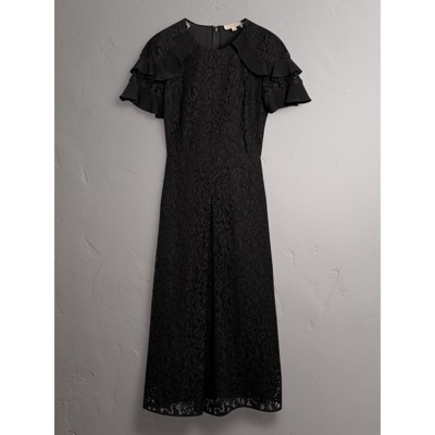 burberry black lace dress