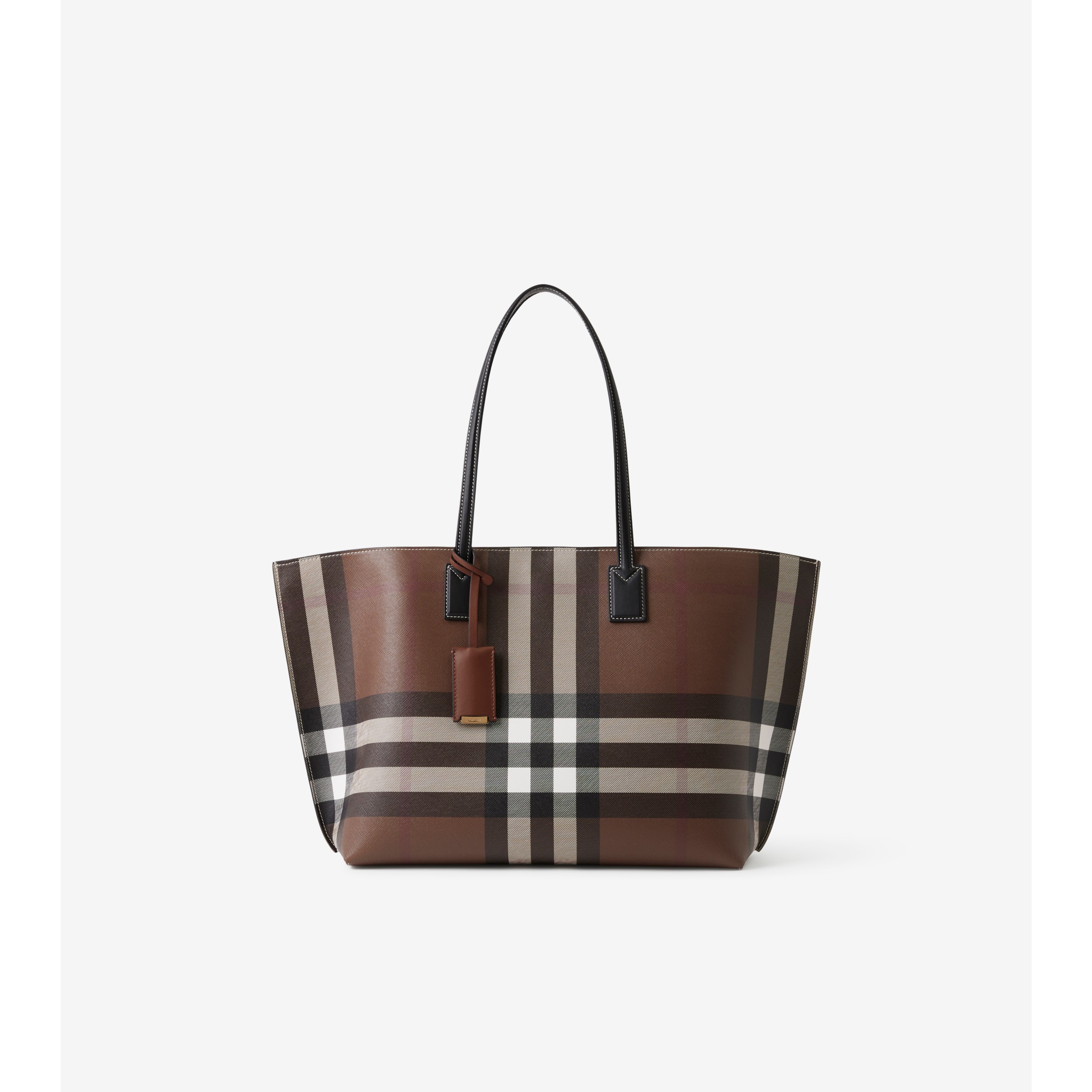 Burberry Travel Bag Nova Check Brown Leather - Burberry Luggage