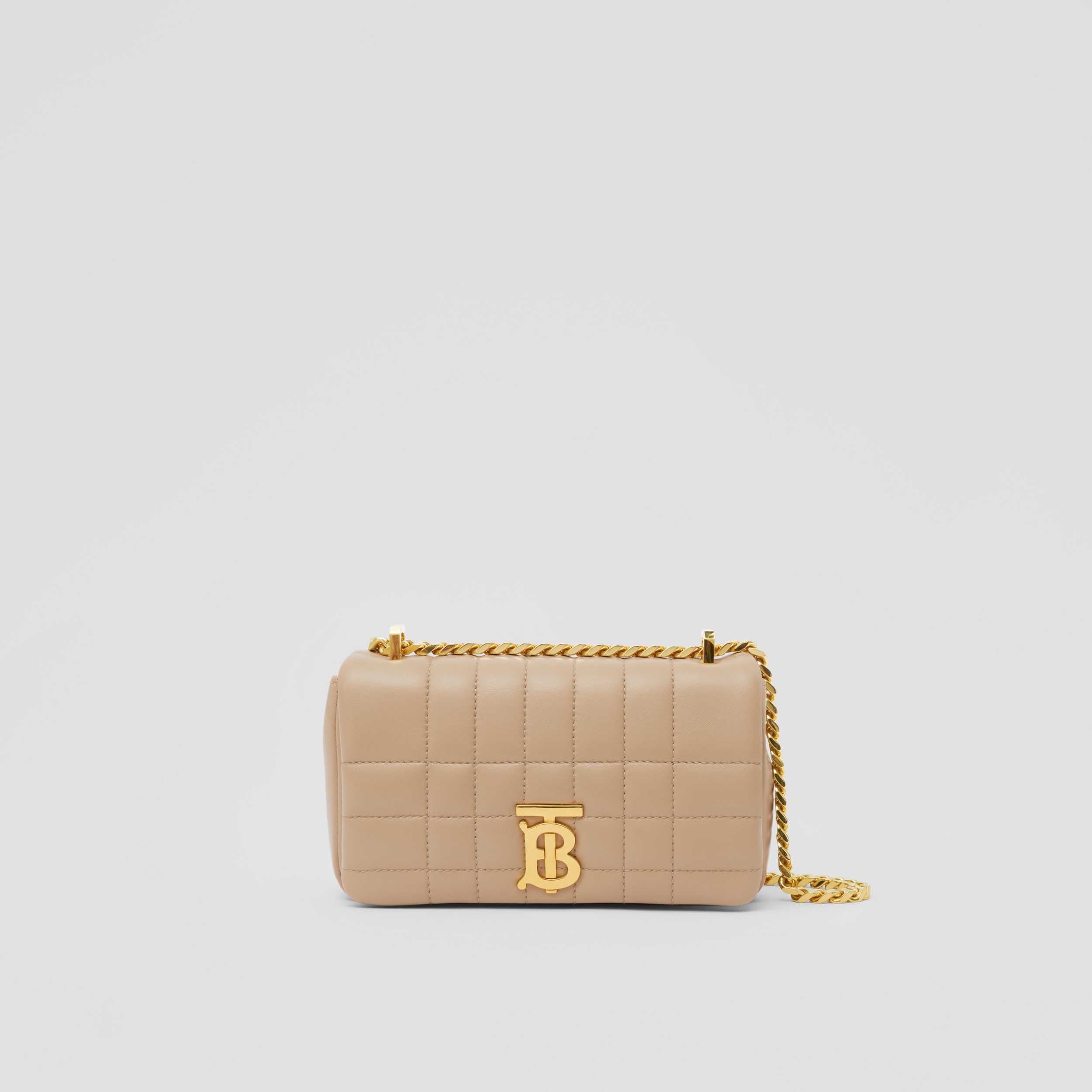 Quilted Leather Mini Lola Bag in Oat Beige Women Burberry® Official