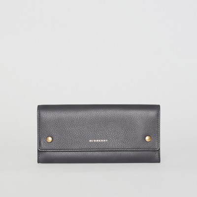 burberry leather continental wallet