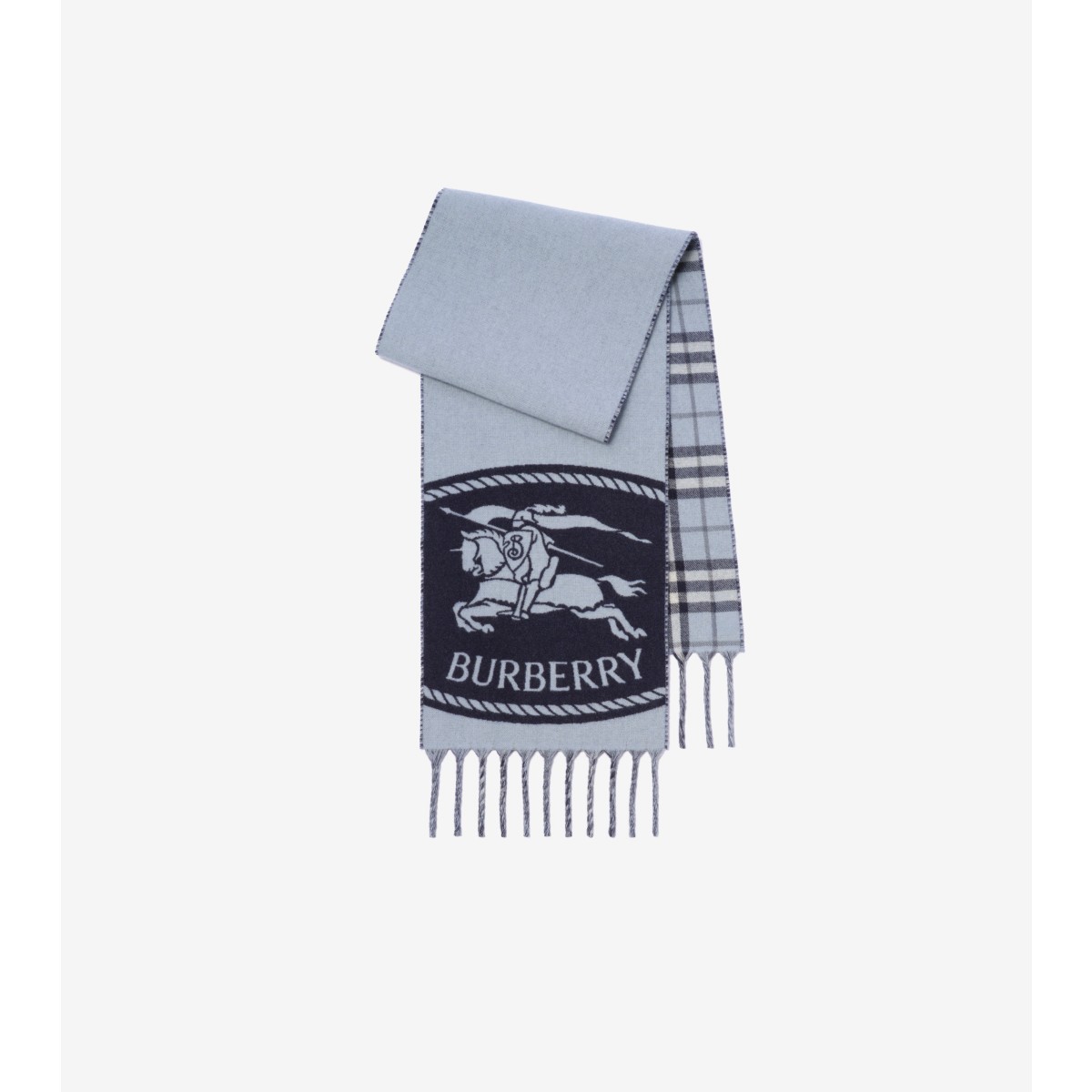  Check Reversible Knight Stamp Scarf