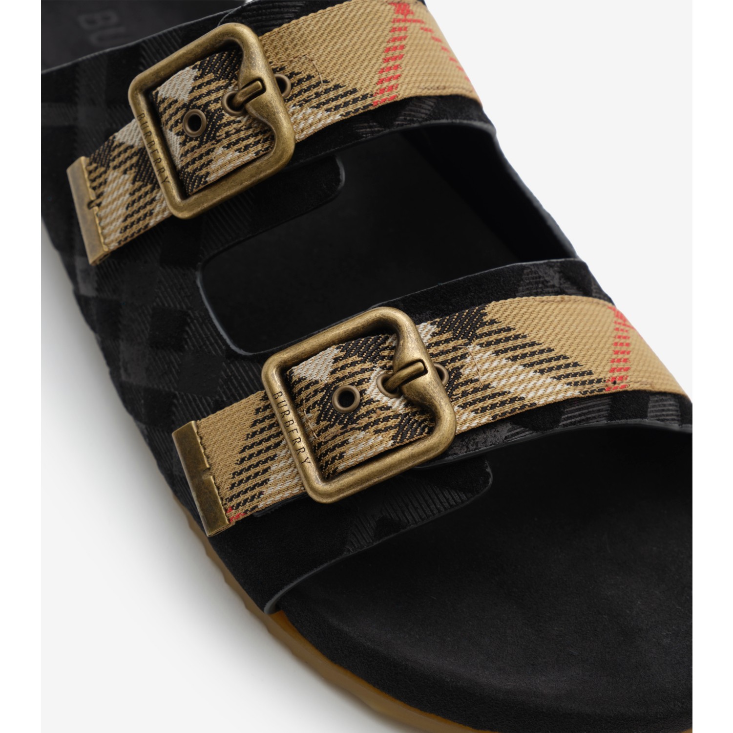 Check Suede Urchin Sandals
