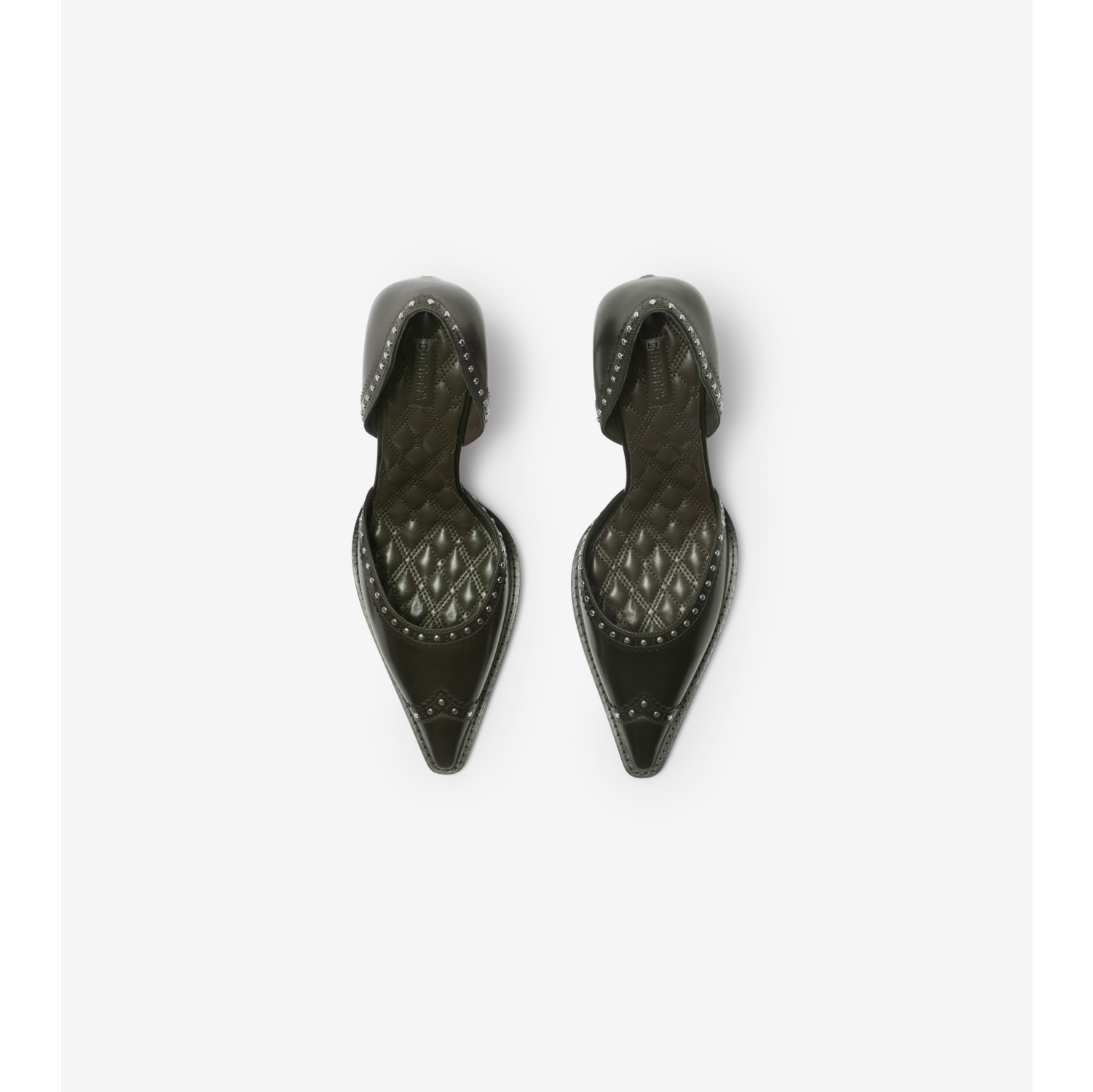 Studded Leather Bird Pumps