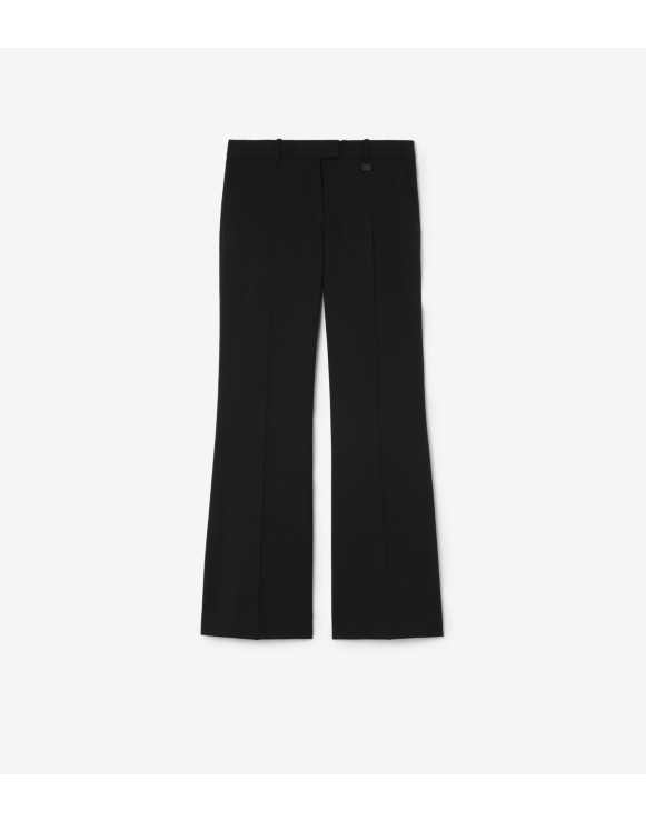 Wool Blend Tailored Trousers