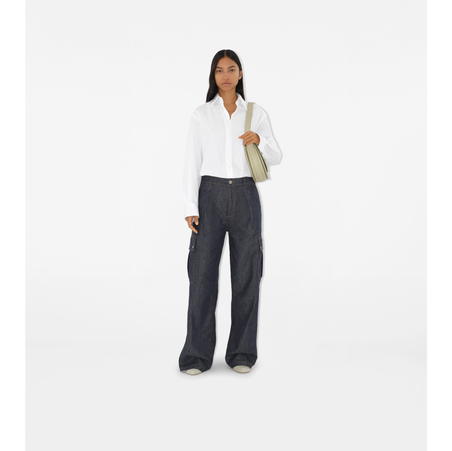 Denim Cargo Trousers