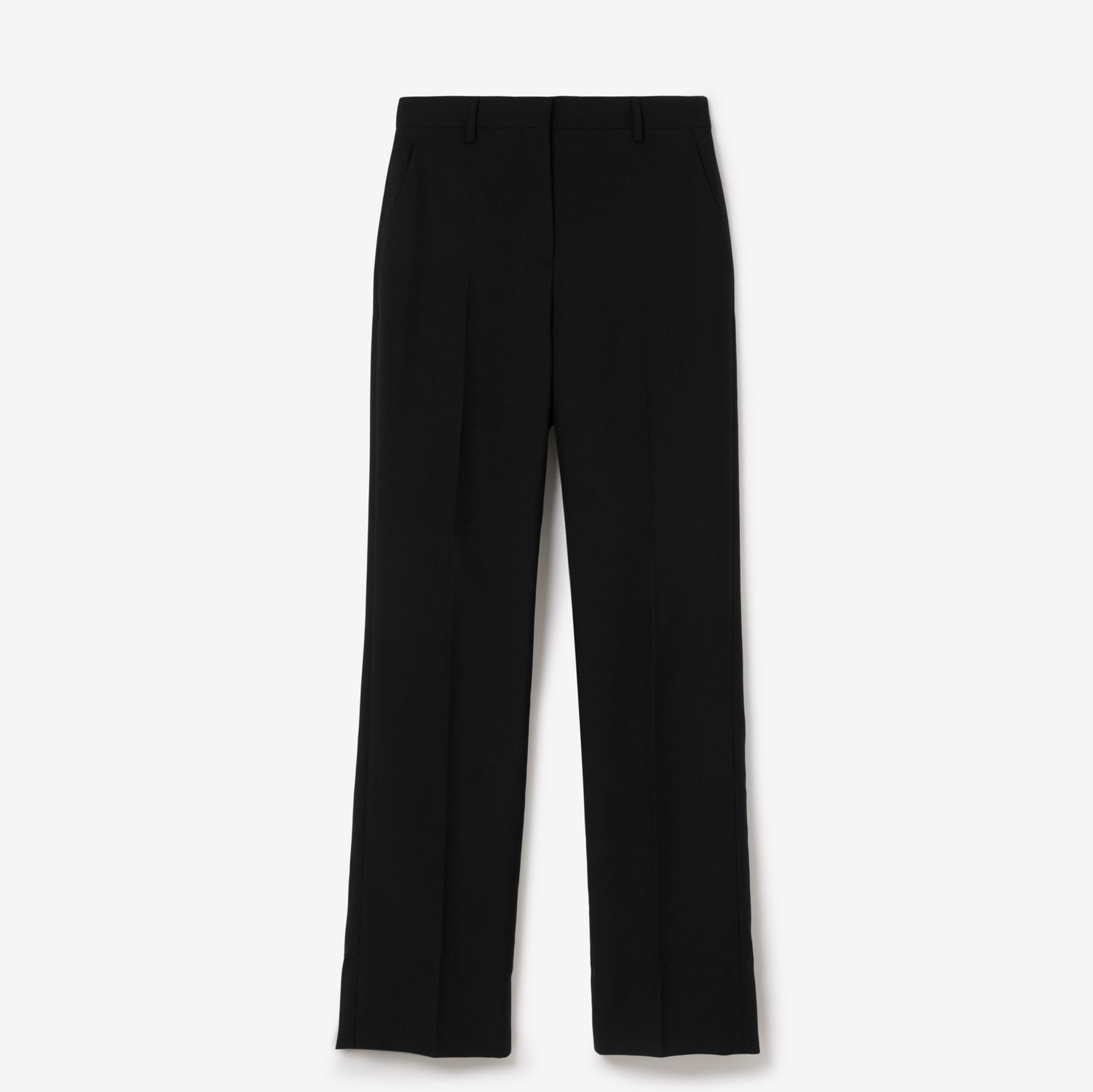 Custom Fit Monogram Motif Wool Tailored Trousers in Black - Women | Burberry® Official