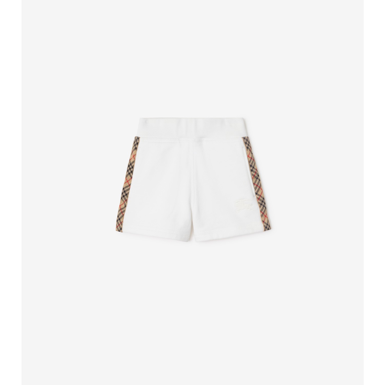 Check Trim Cotton Shorts