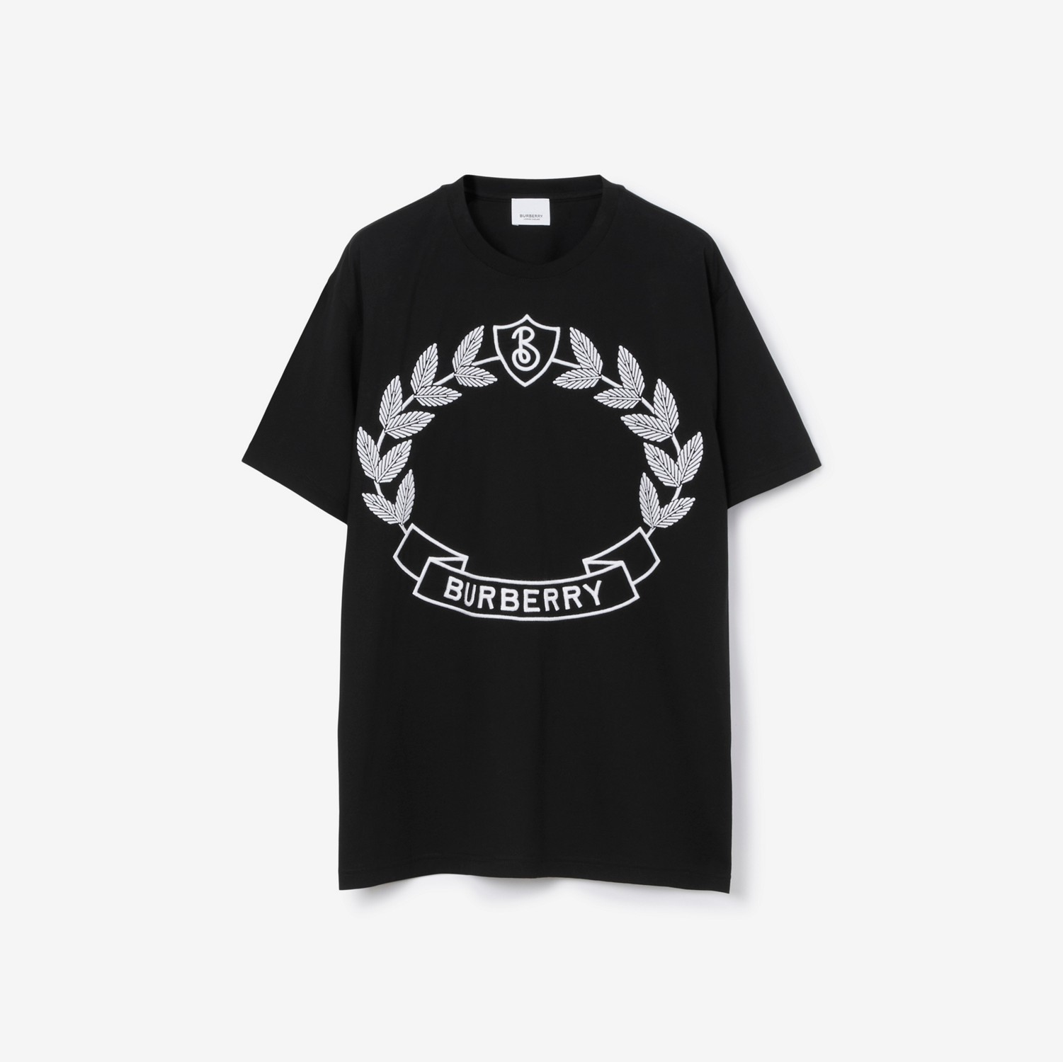 Baumwoll-T-Shirt mit Eichenblatt-Emblem (Schwarz) - Damen | Burberry®