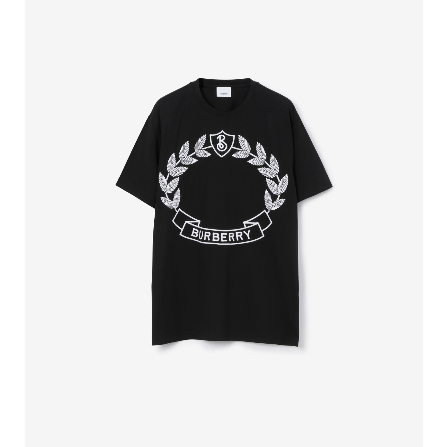 オークリーフクレスト コットンTシャツ (ブラック) - ウィメンズ, コットン | Burberry®公式サイト