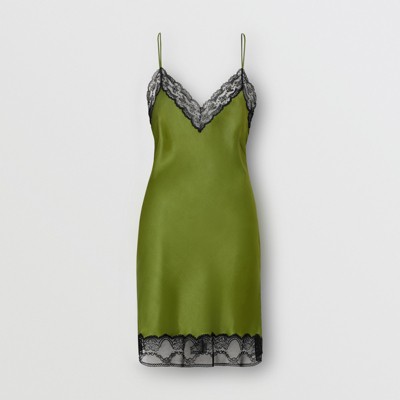 green lace burberry dress