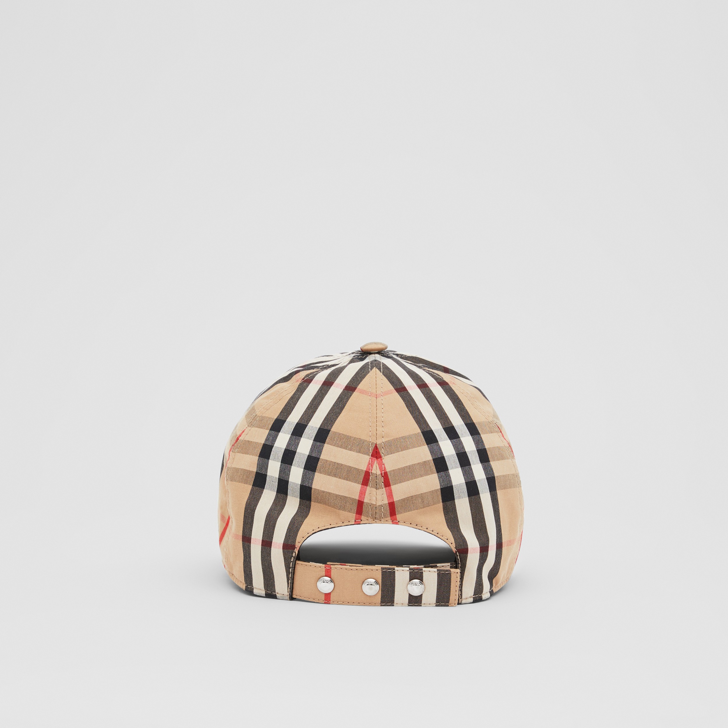 Gorra de béisbol en algodón a cuadros Vintage Checks con monograma (Beige) | Burberry® oficial - 4