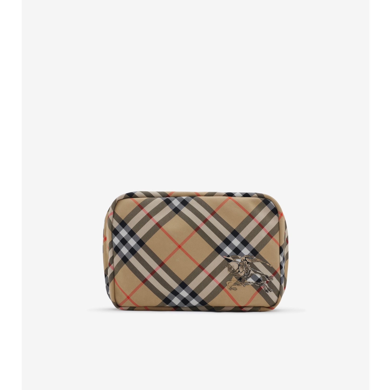 Check Travel Pouch​ in Sand - Men | Burberry® Official