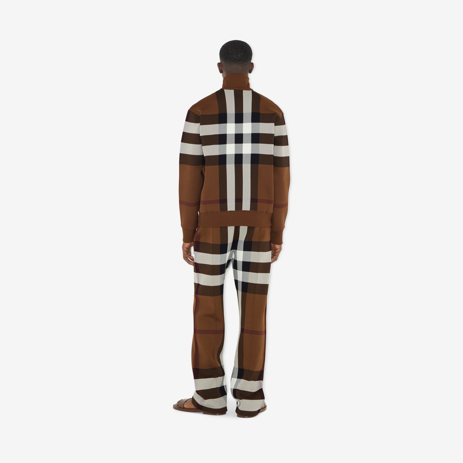 Pantalones de jogging en tejido Check (Marrón Abedul Oscuro) - Hombre | Burberry® oficial