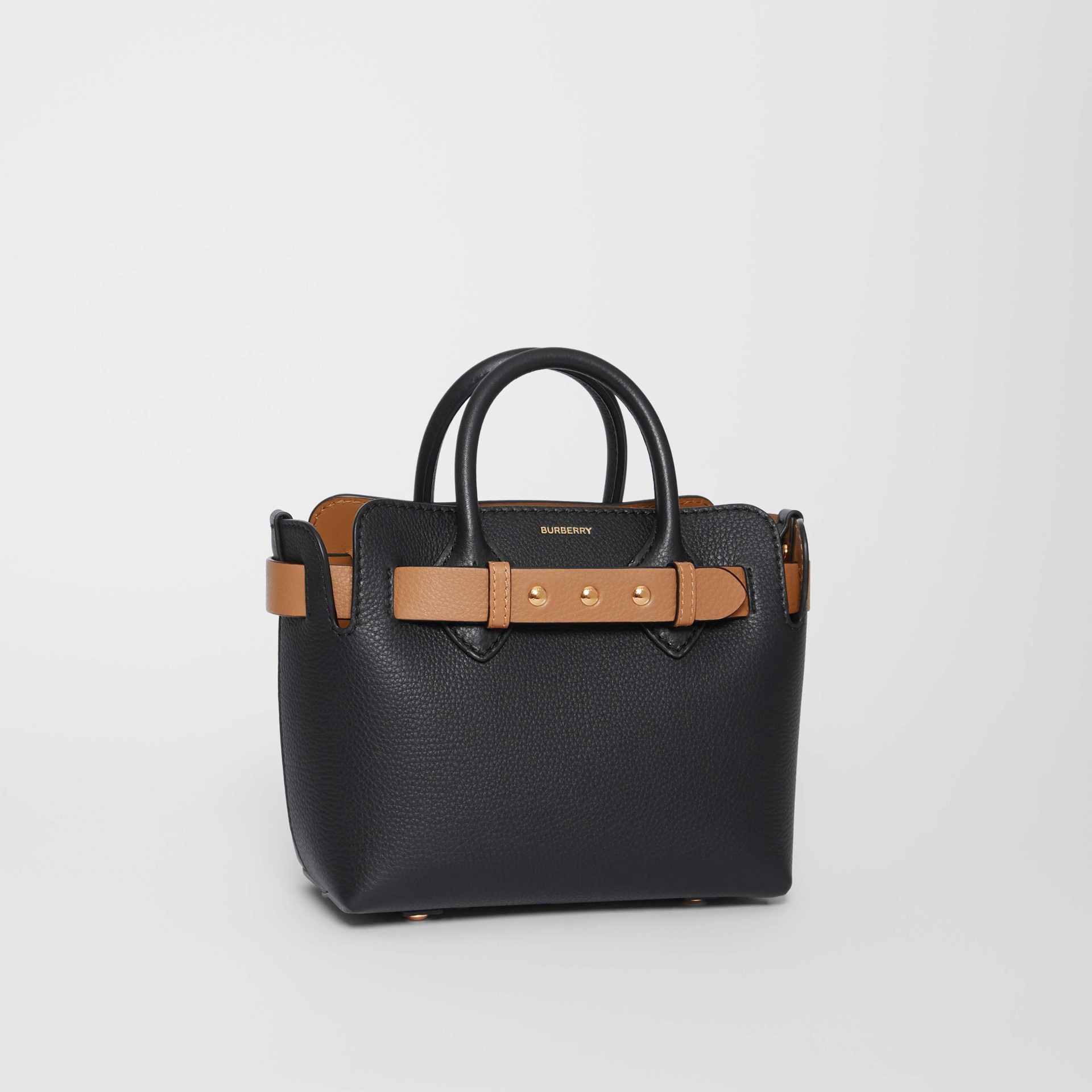 The Mini Leather Triple Stud Belt Bag in Black - Women | Burberry United Kingdom