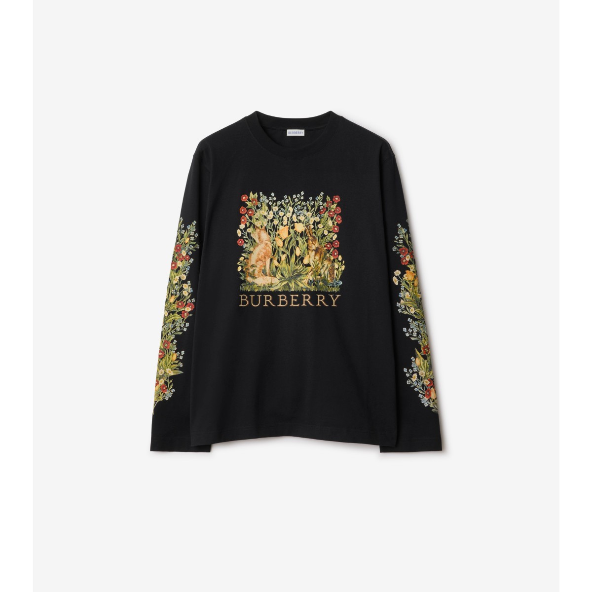  Printed Long-sleeve Forest Cotton T-shirt