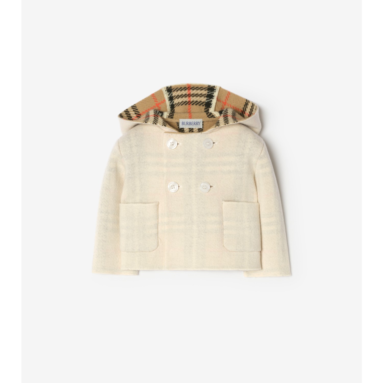 Reversible Check Wool Cashmere Duffle Coat