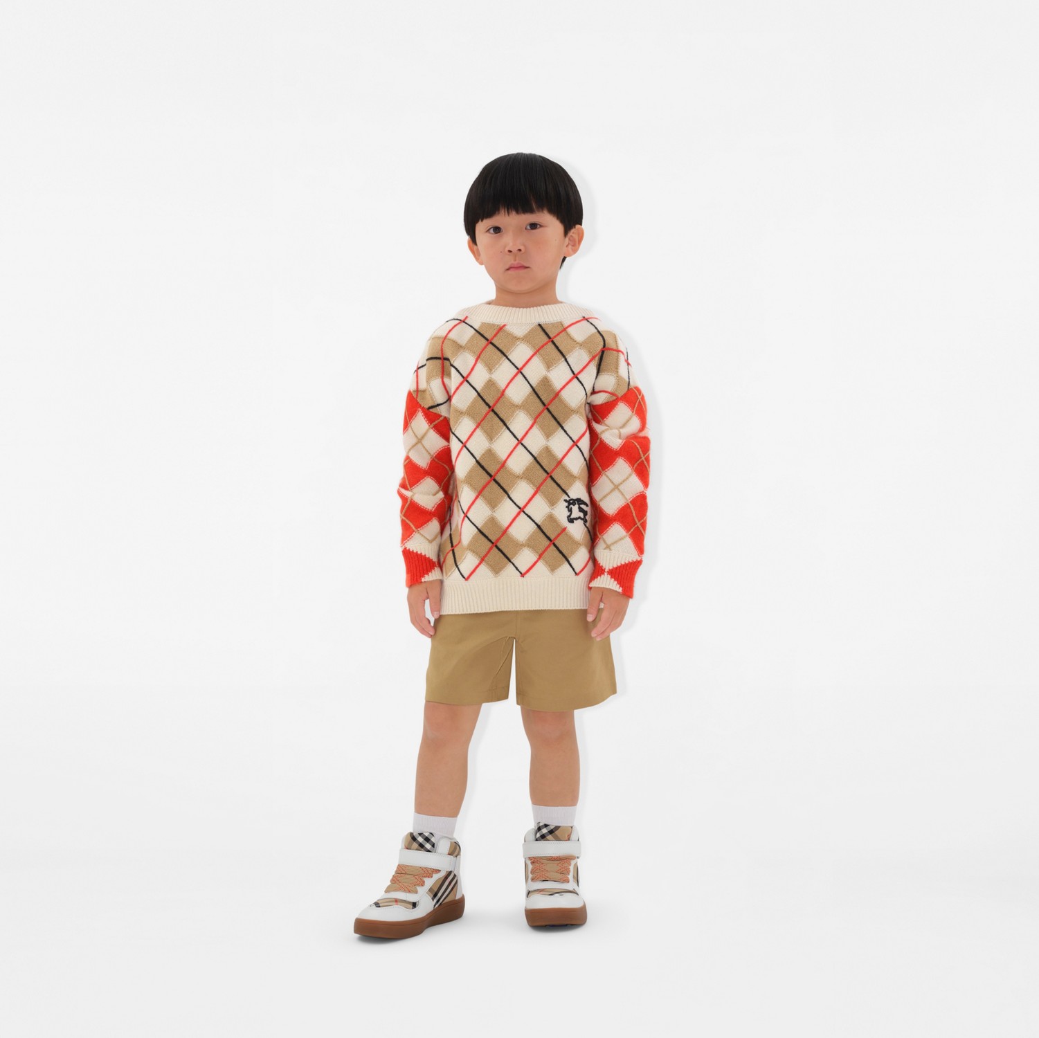 アーガイル ウールセーター (オレンジレッド) | Burberry®公式サイト アーガイル ウールセーター (オレンジレッド) | Burberry®公式サイト