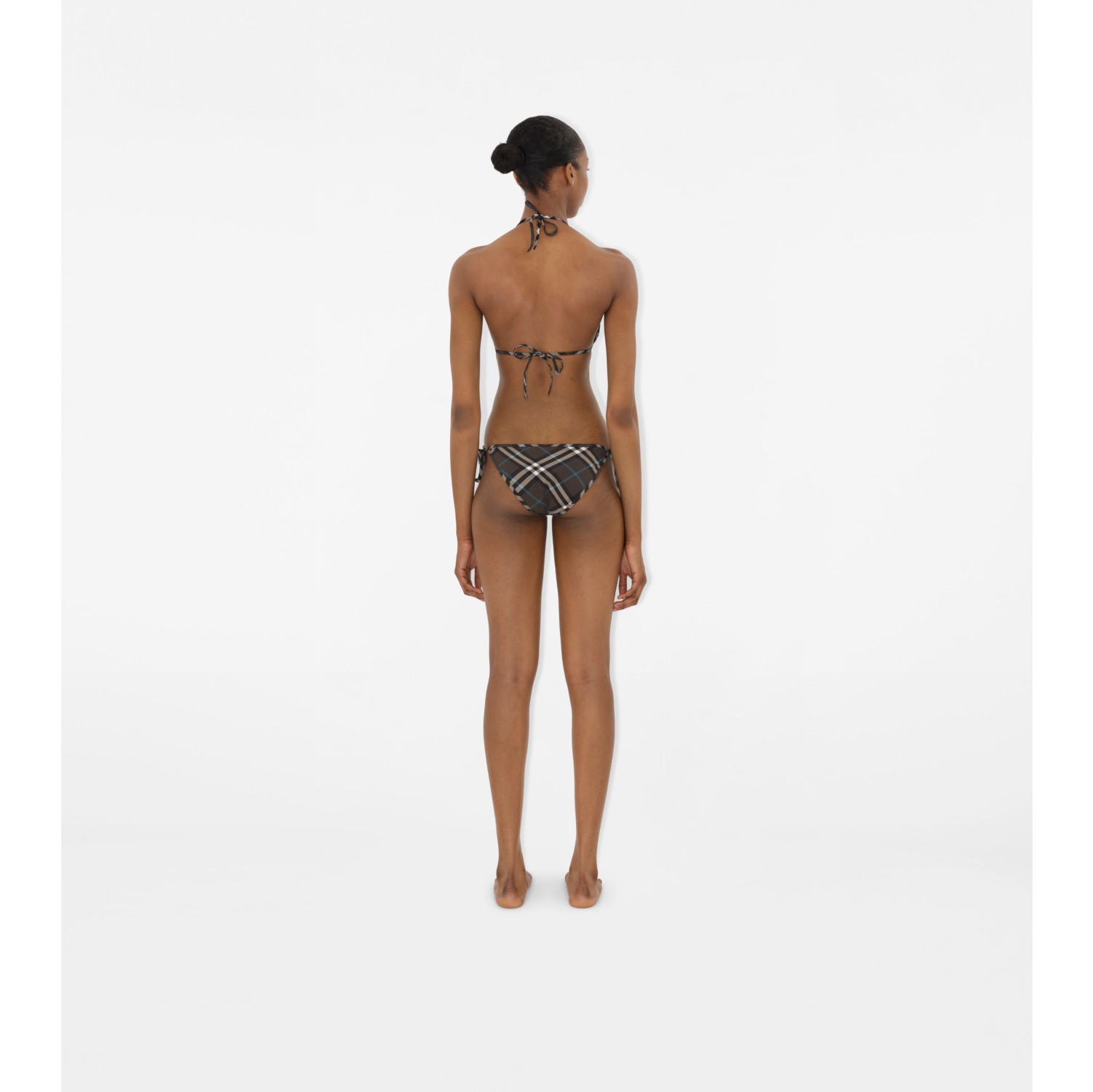 Check Bikini Briefs in Snug Women Nylon Burberry Official