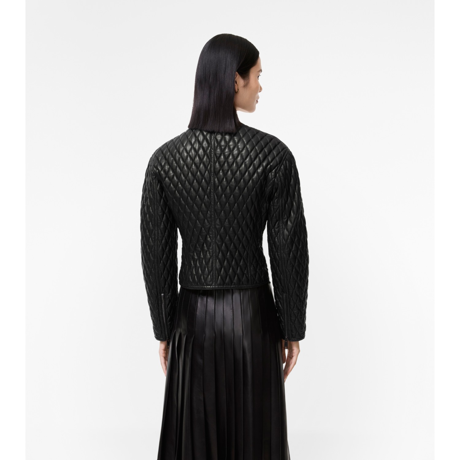 Cropped Leather Laverley Jacket - thumbnail 3