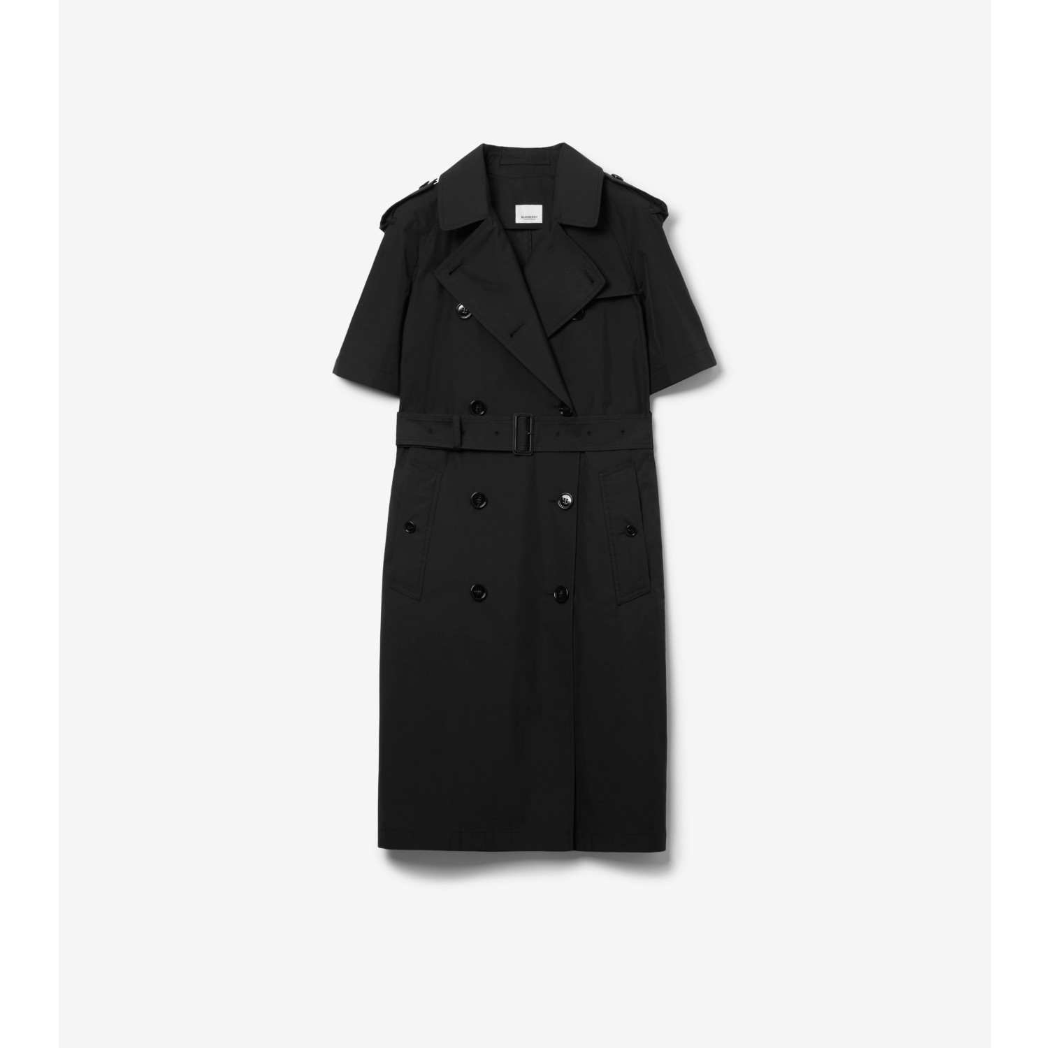 Cotton Blend Trench Dress