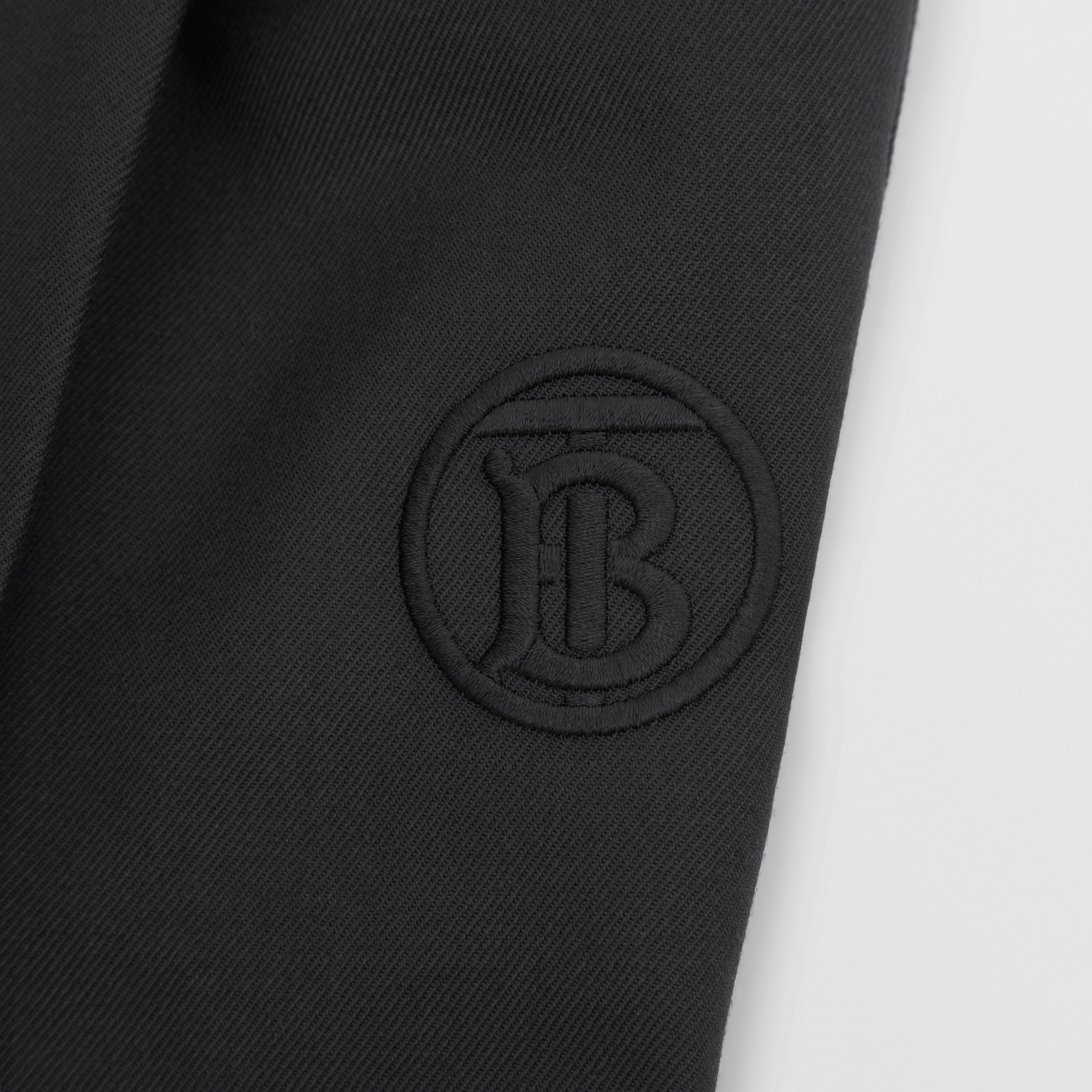 Monogram Motif Wool Blend Trousers in Black - Children | Burberry® Official - 2