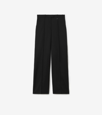 Wool Tailored Trousers in Black - Women | Burberry® Official
