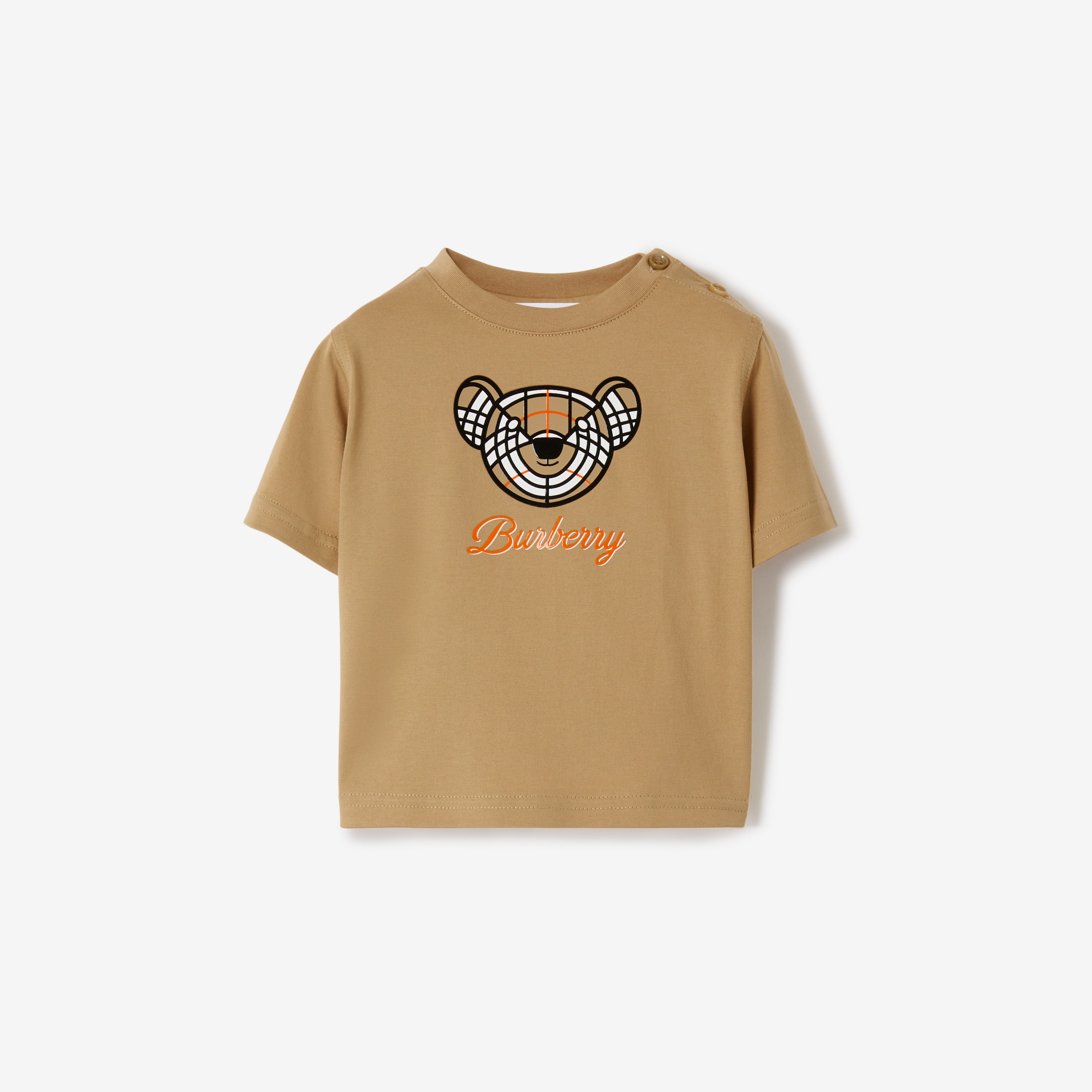 T-shirt en coton à motif Thomas Bear (Beige D'archive) - Enfant | Site officiel Burberry® - 1