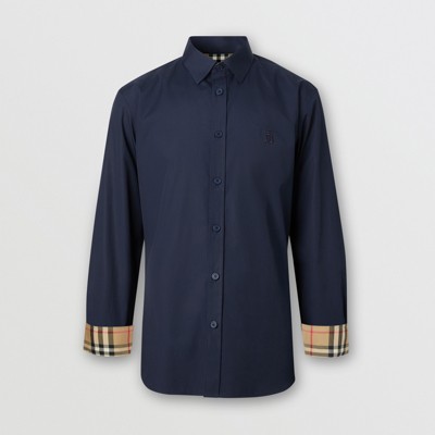 blue burberry shirt