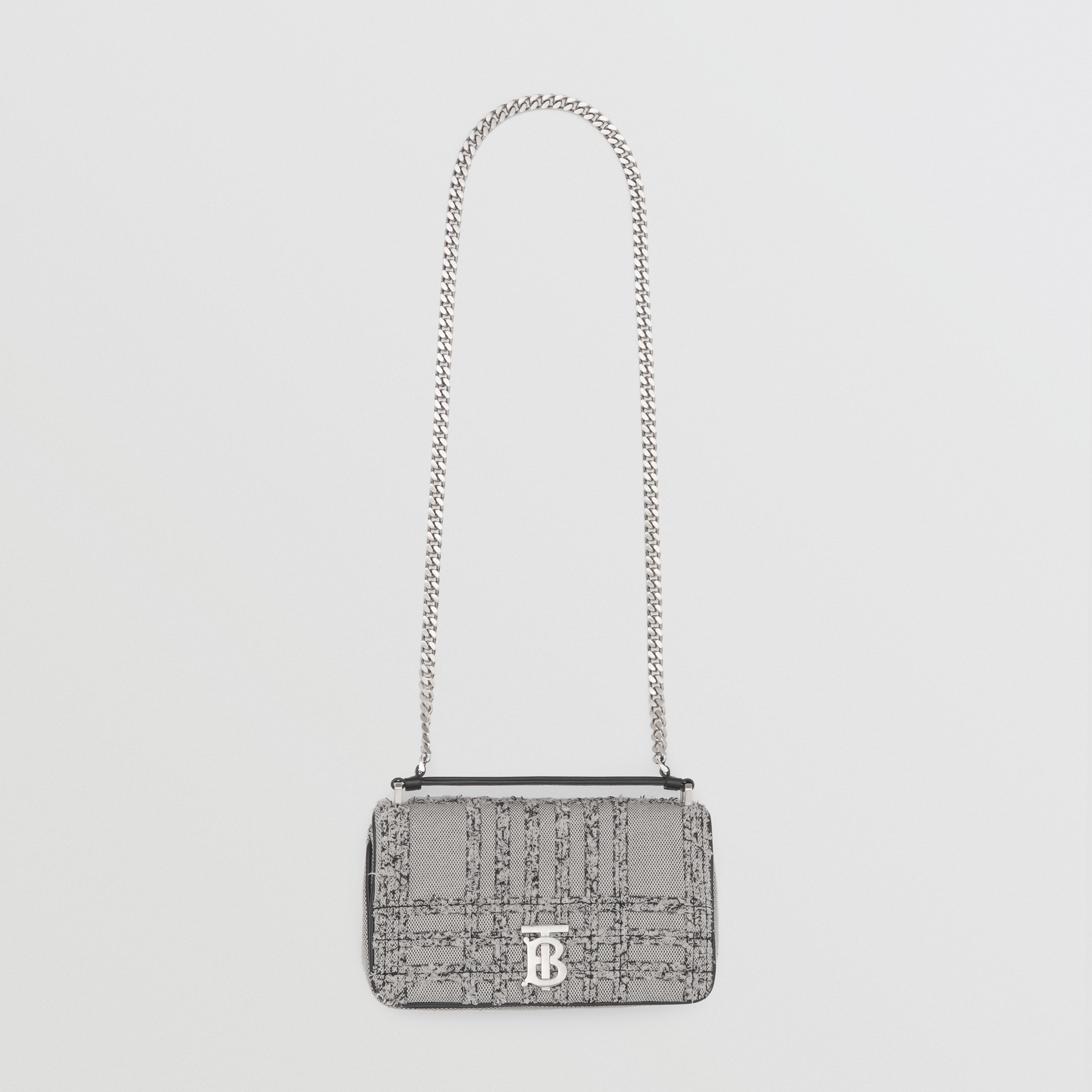 Small Needle Punch Canvas Lola Bag in Black/white - Women | Burberry® Official - 4