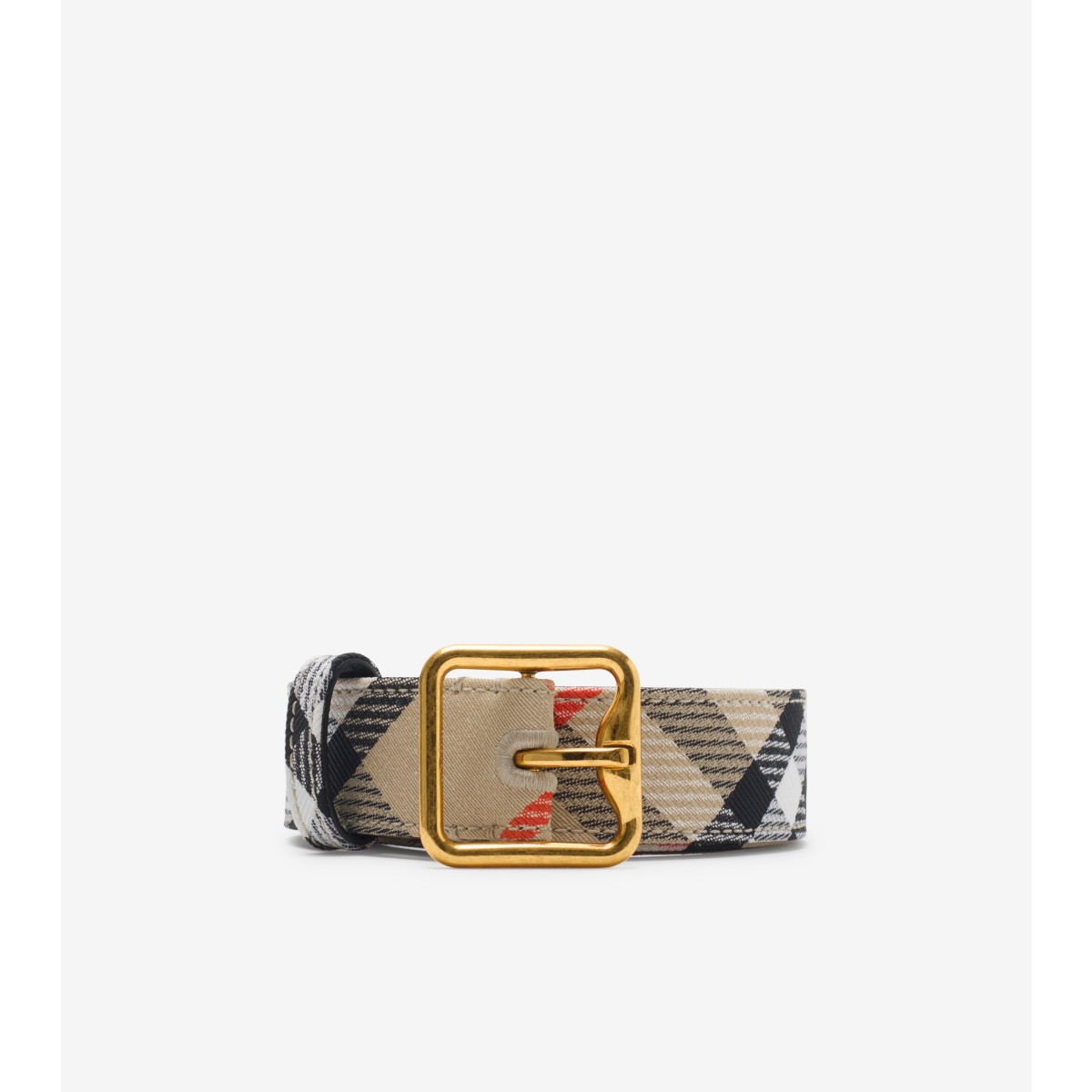 BURBERRY BURBERRY CHECK B BUCKLE BELT 