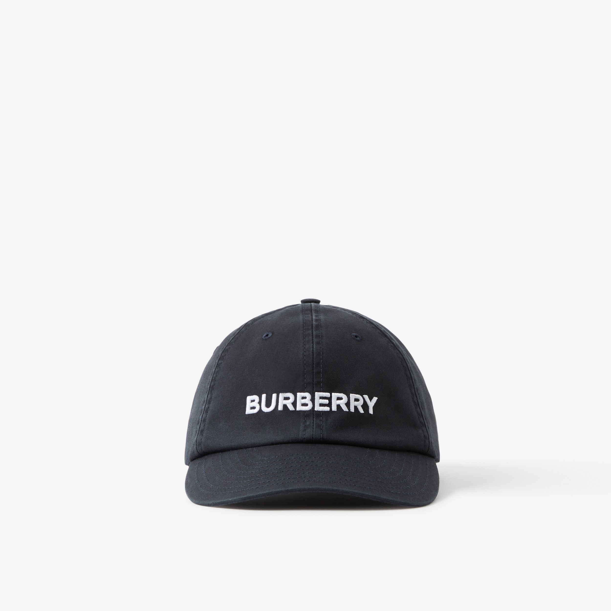엠브로이더리 로고 코튼 개버딘 야구 모자 (네이비) | Burberry® - 1