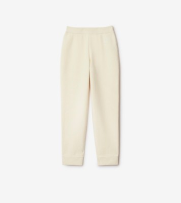 【送料&関税込】Burberry Jane White Trousers Burberry wide-leg Cotton Trousers | Neutrals | FARFETCH