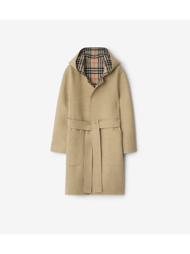 美品　Burberry ウール　ダークグレー　Mサイズ　ジップアップコート ミッドレングス ウールカーコート (チャコール) - メンズ