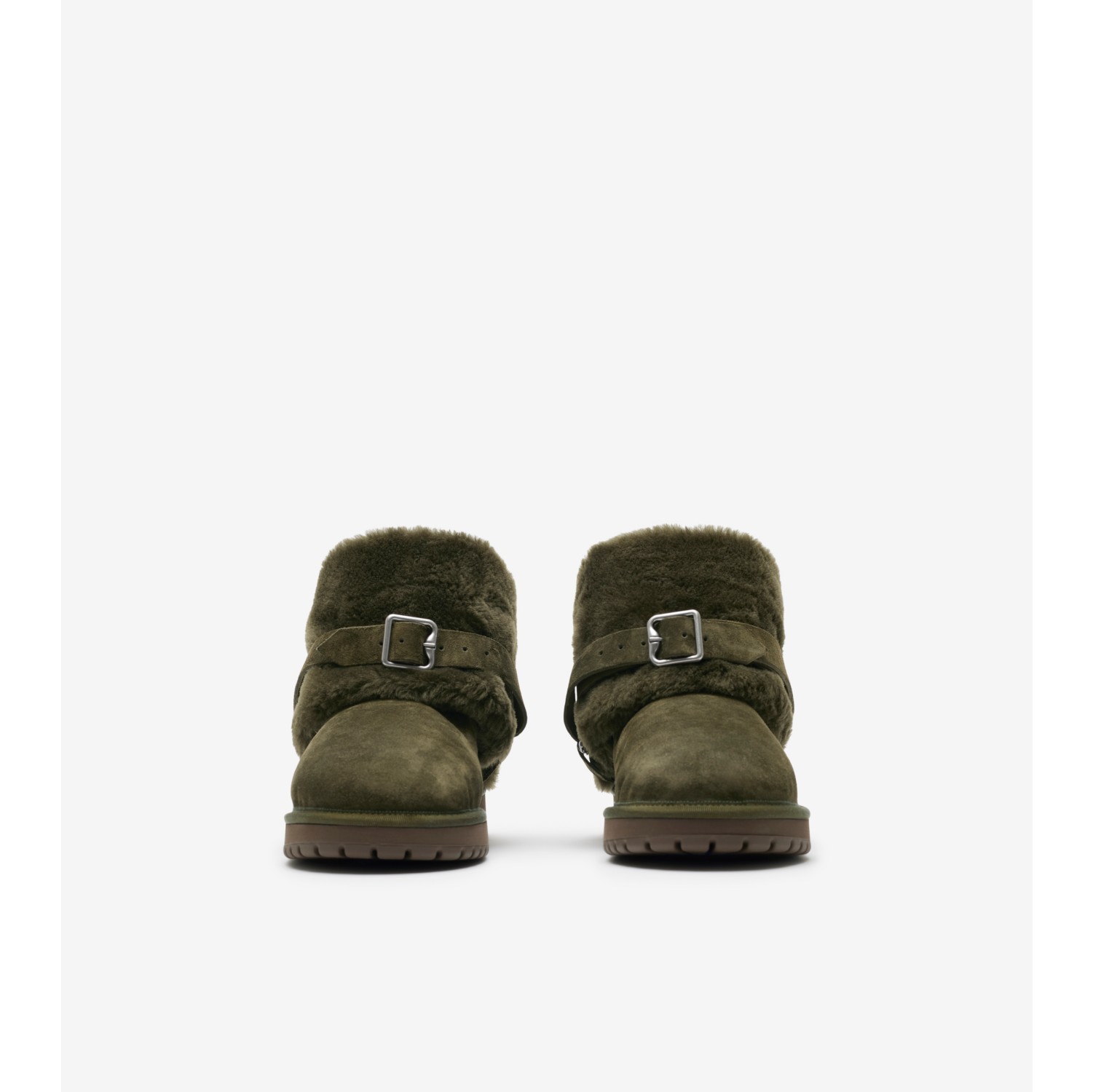 Suede and Shearling Chubby Boots