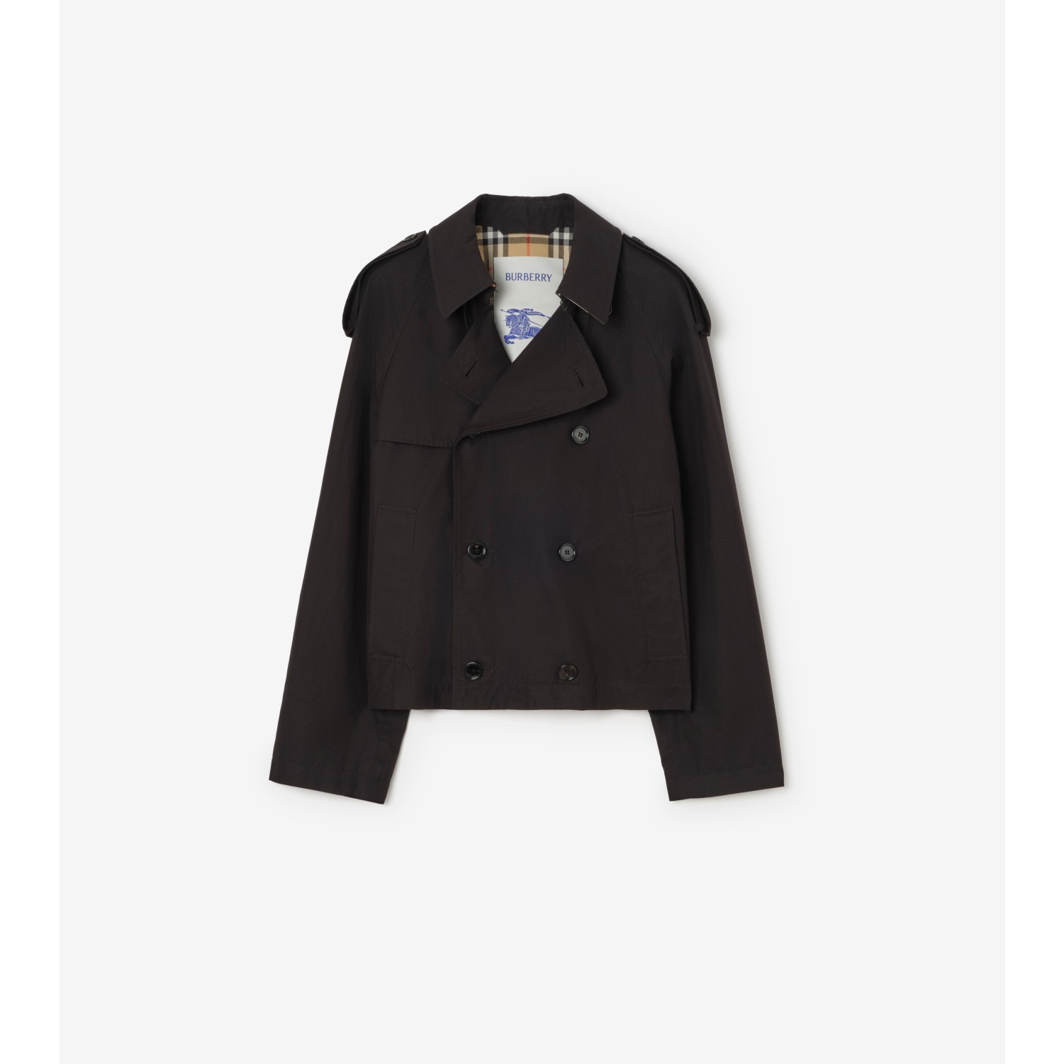 Cropped Tropical Gabardine Leadenham Trench Coat